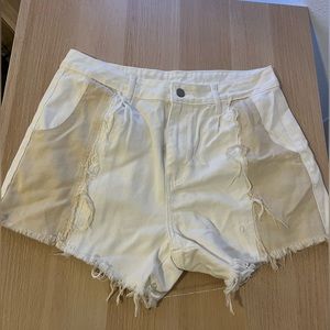 SHEIN COLOR BLOCK DENIM SHORTS